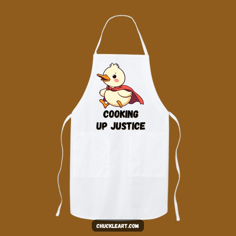 Funny Duck Superhero Apron, Flying Chef Wear, Humorous Gift