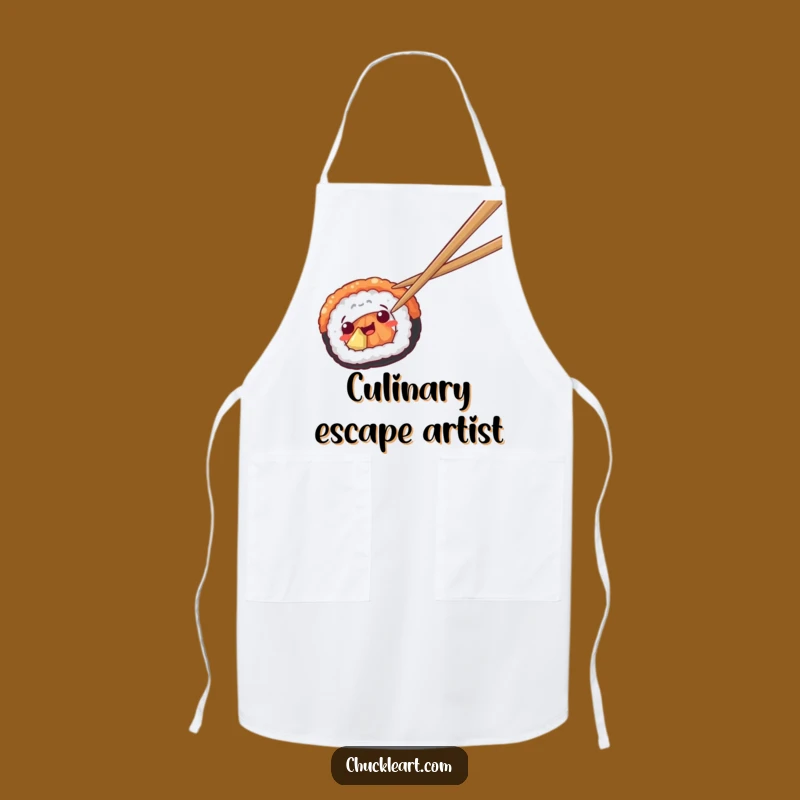 Funny Sushi Escape Apron: Cook Like A Chef - Hilarious Kitchen Funny Gift!