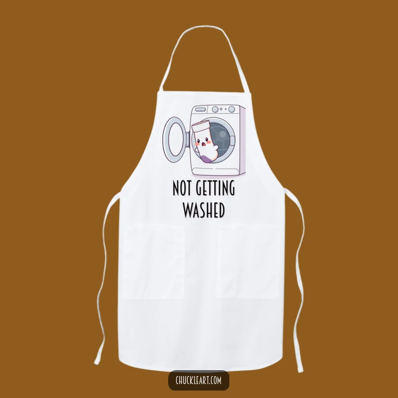 Funny Escaping Sock Apron: Hilarious Laundry Day Humor Kitchen Gift!
