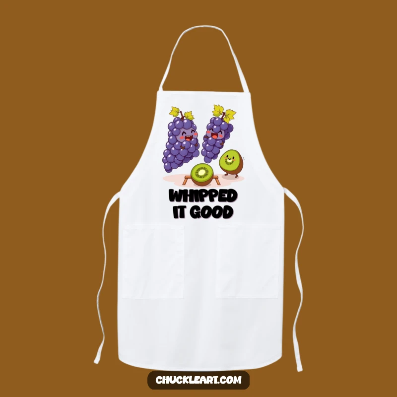 Funny Grapes & Kiwi Leapfrog Apron: Cook with Giggles