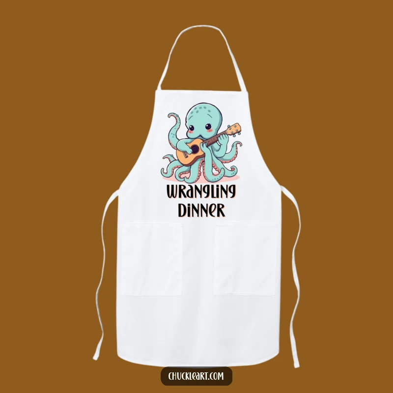 Funny Octopus Ukulele Apron: Cook Up Some Musical Comedy!