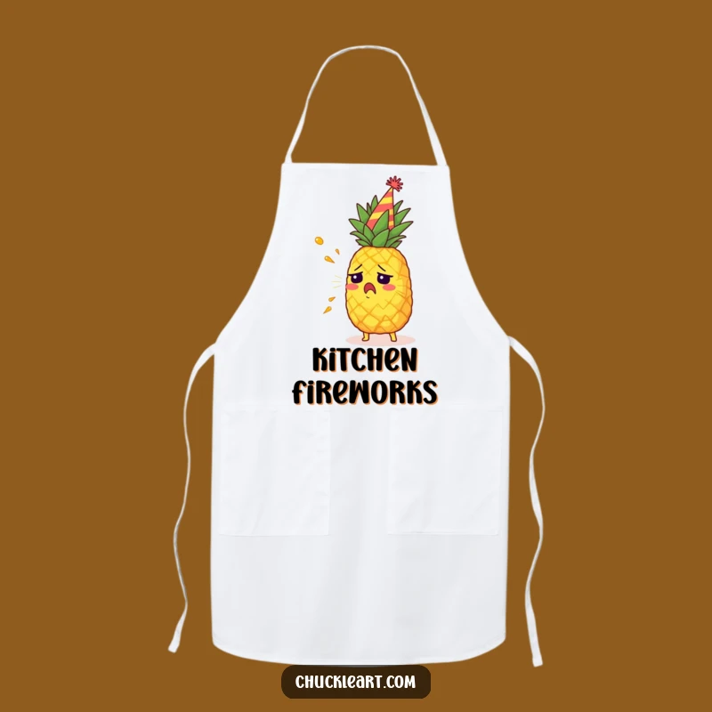 Funny Startled Pineapple Apron: Cook Up a Juicy Party