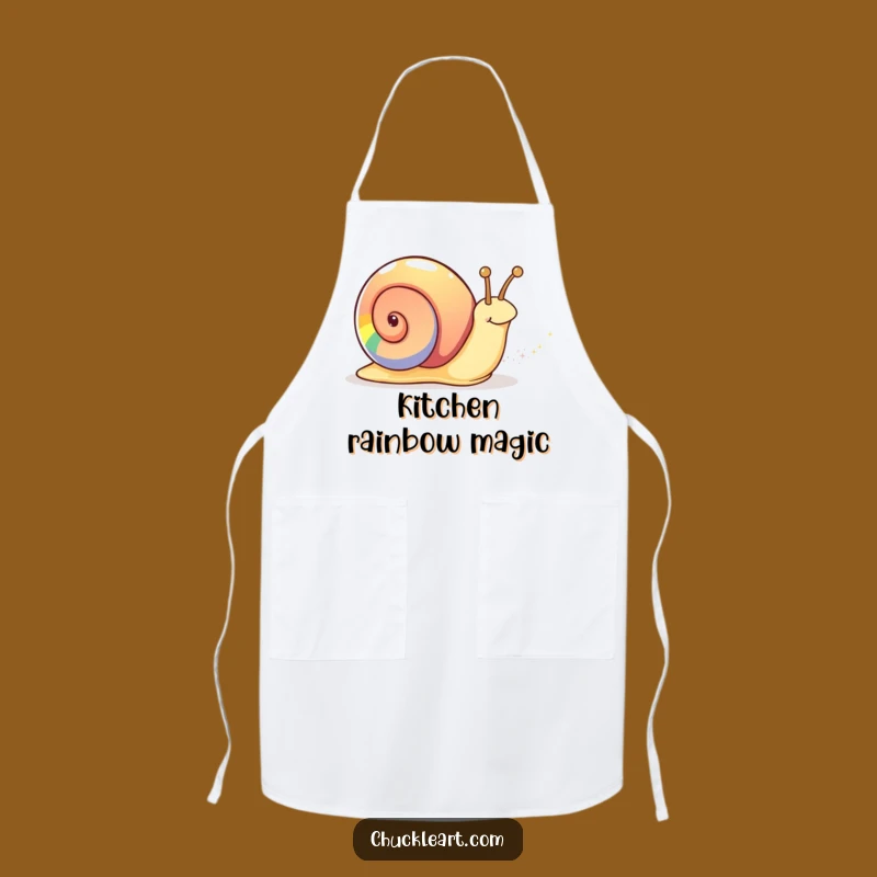 Funny Rainbow Snail Apron A Magical Kitchen Accessory Gift
