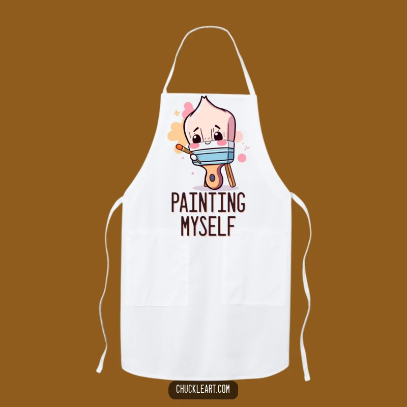 Funny Clumsy Paintbrush Apron: Protect Your Clothes with Artistic Humor