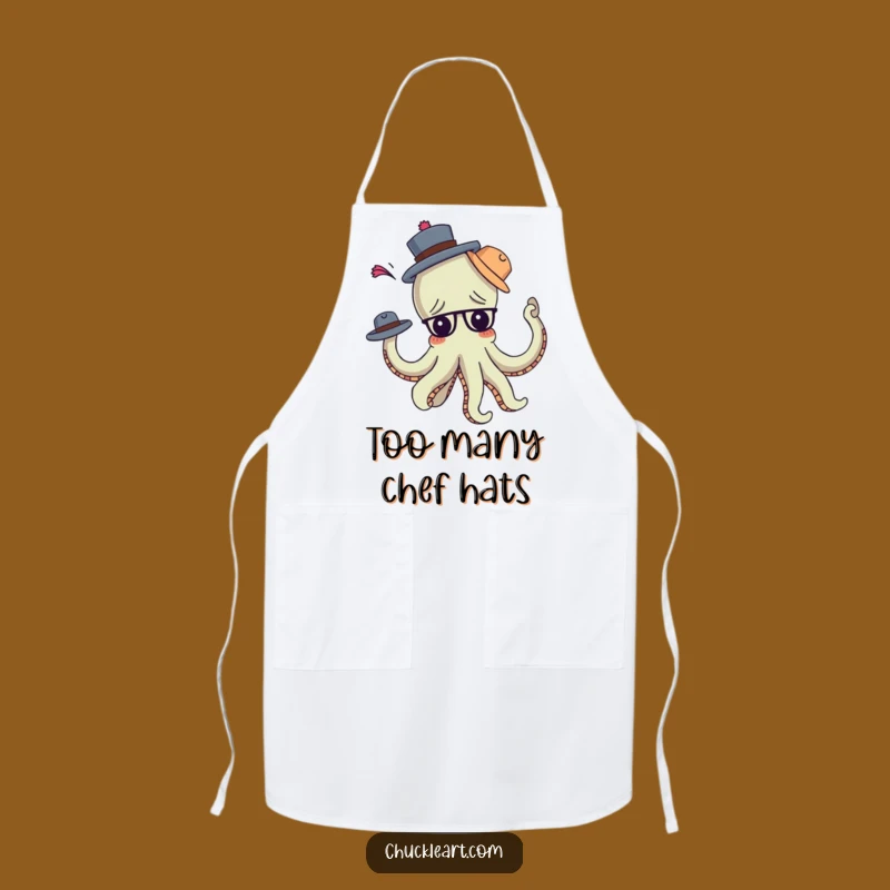 Funny Octopus Hat Apron: Hilarious Kitchen Multitasking Chef Wear!