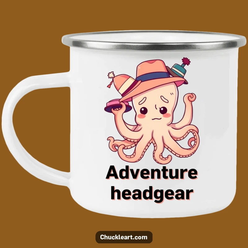 Funny Octopus Hats Camping Mug: Durable Outdoor Art, Hilarious Gift