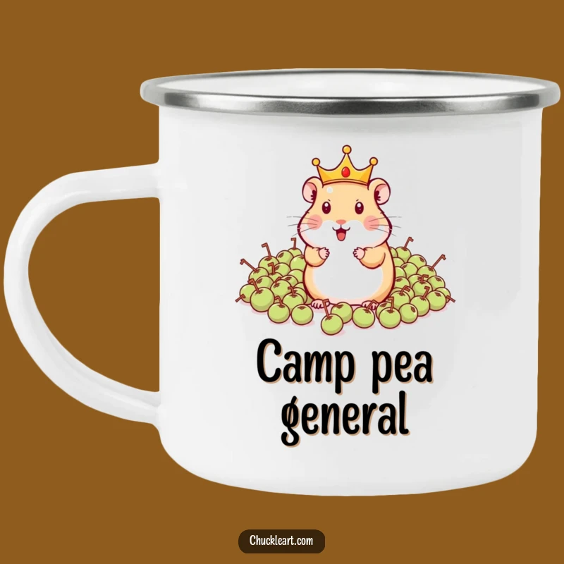 Funny Hamster King Camping Mug: Adventure Fuel with Tiny Tyrant Cheer