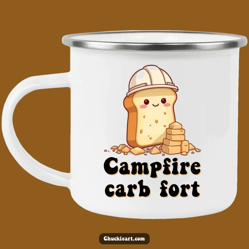 Funny Bread Builder Camping Mug: Hilarious Baker Construction Humor Outdoor Gift!