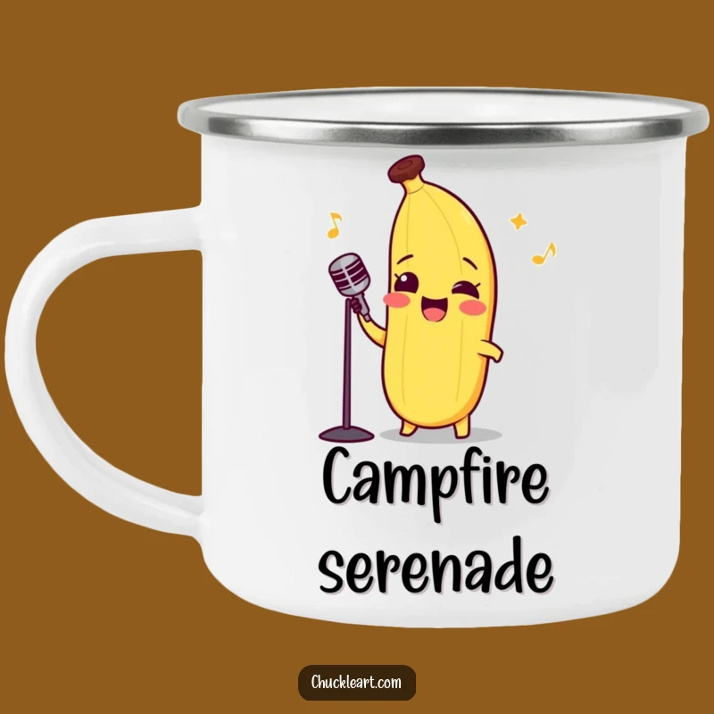 Funny Opera Banana Camping Mug - Hilarious Musical Fruit Outdoor Gift