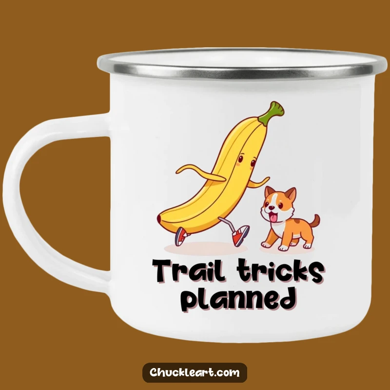 Funny Banana Peel Dog Trip Camp Mug: Adventure with Prankster Puns
