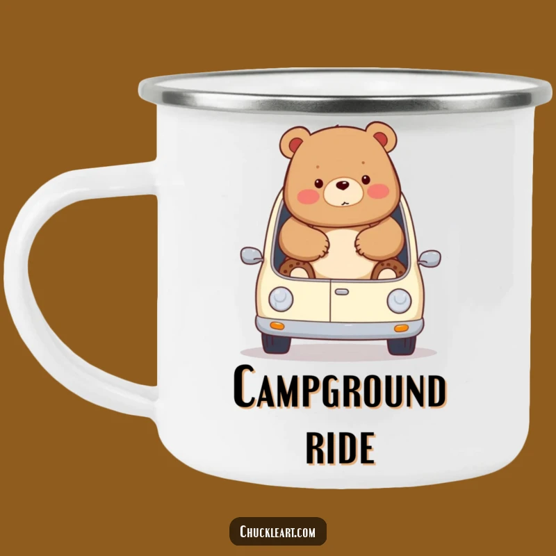 Funny Chubby Bear Car Camping Mug: Hilarious Outdoor Auto Adventure Cup!
