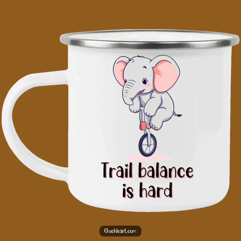 Funny Elephant Unicycle Camping Mug A Hilarious Outdoor Gift
