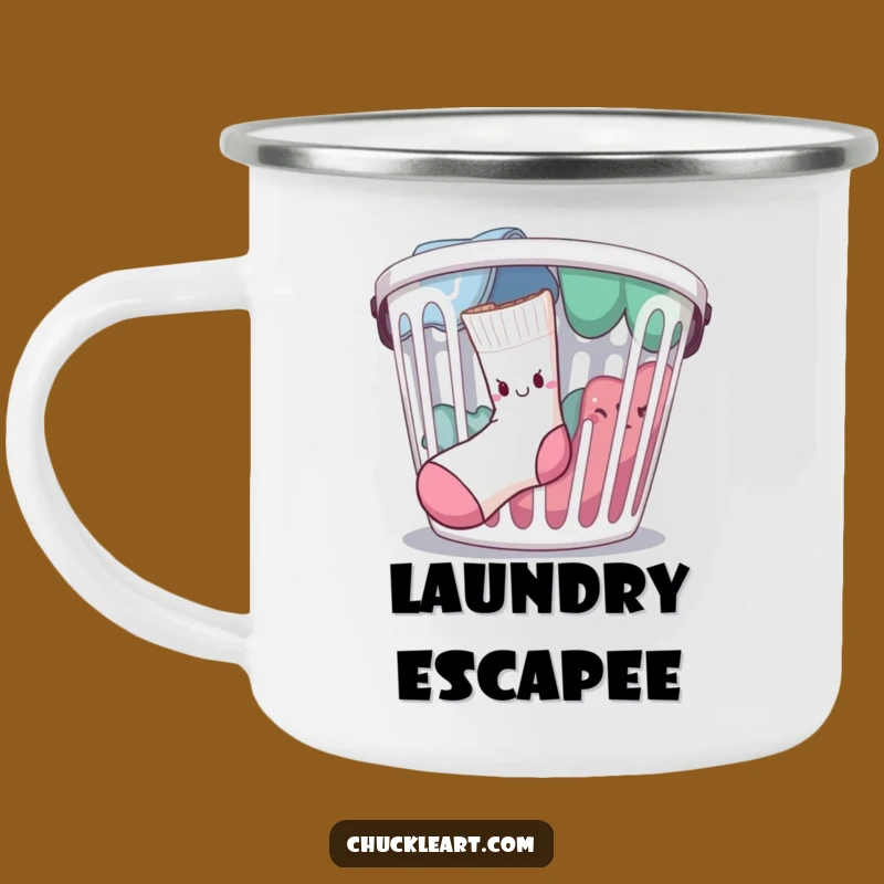 Funny Escaping Sock Camping Mug: Sip Your Coffee with This Hilarious Outdoor Gear