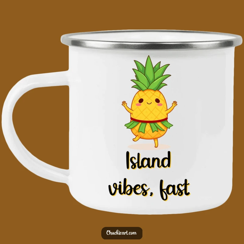 Funny Pineapple Camping Mug: Tropical Dancer Outdoor Sipper, Perfect Adventure Gift
