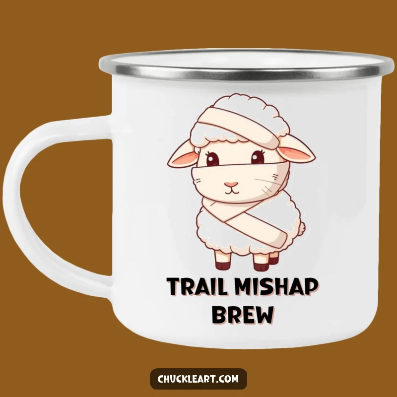 Funny Sheepish Sheep Camp Mug: Outdoor Ewe Humor, Hilarious Adventure Cup!