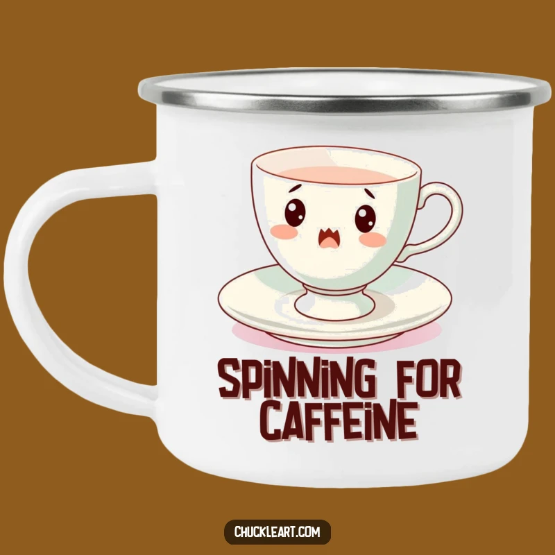 Funny Spinning Teacup Camping Mug: Your Adventure Buddy for Whimsy