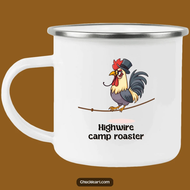 Funny Rooster Camping Mug: Hilarious Elegant Outdoor Gift