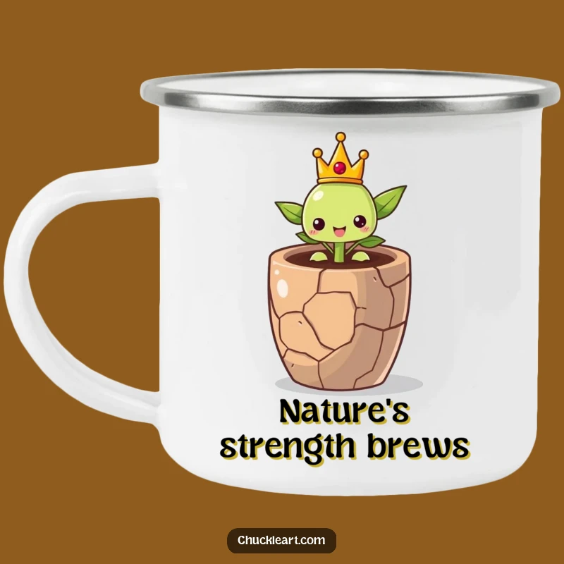 Proud Sprout Crown Camping Mug - Inspirational Drinkware, A Resilient Funny Gift