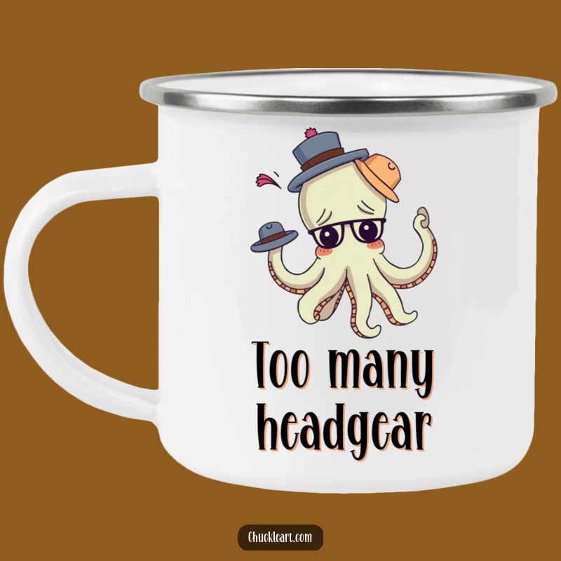 Funny Octopus Hat Camping Mug: Hilarious Outdoor Multitasking Cup!