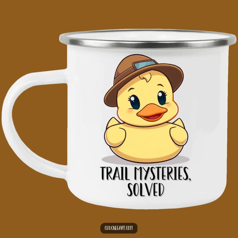 Funny Detective Duck Campfire Mug - Hilarious Mystery Gift for Outdoor Sleuths