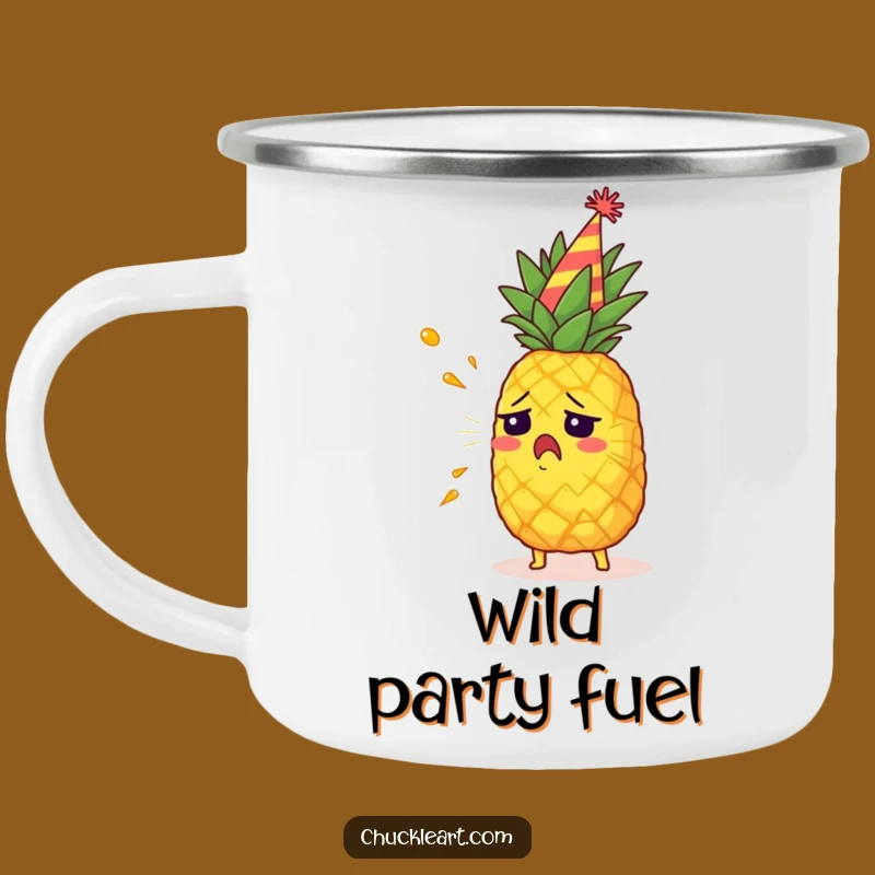 Funny Startled Pineapple Camping Mug: Party Fuel for Adventurers