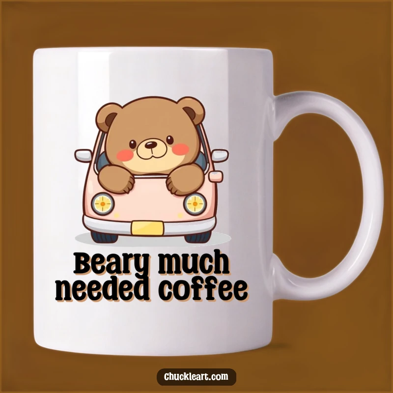 Funny Chubby Bear Car Mug: Hilarious Animal Art Gift for Big Personalities