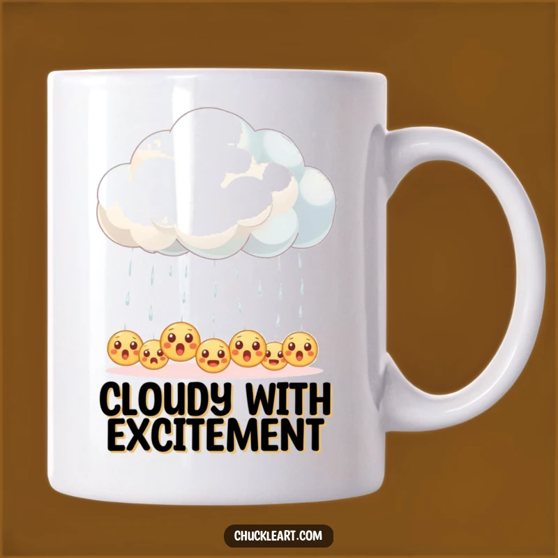 Funny Emoji Rain Cloud Mug - Hilarious Weather Surprise Gift