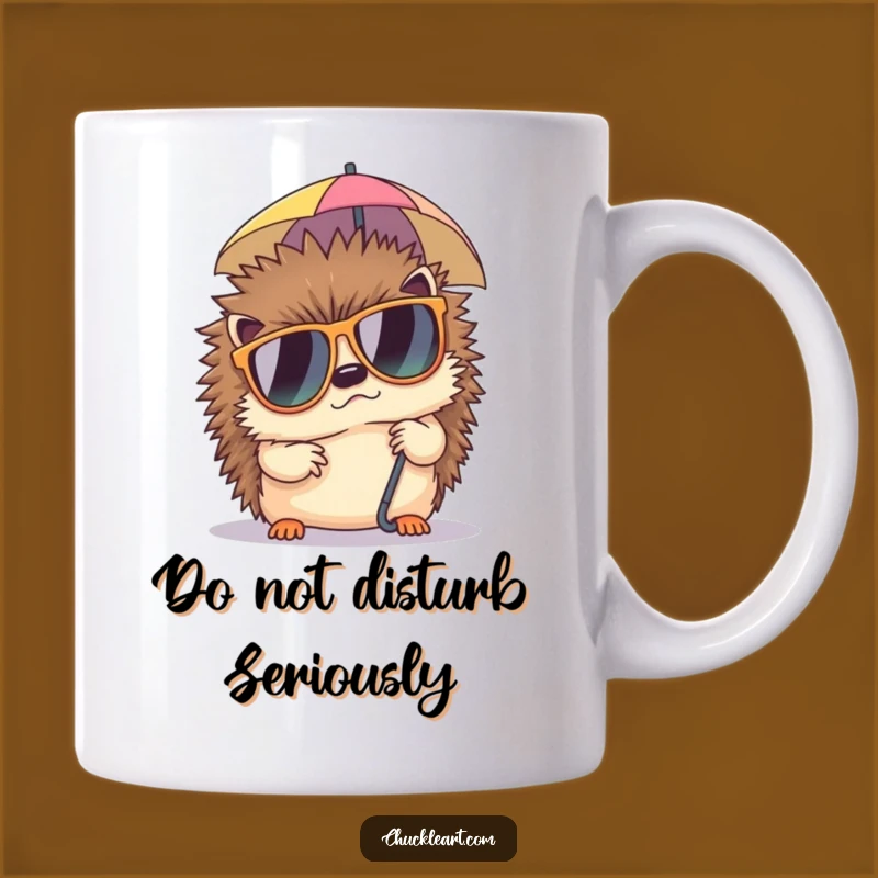 Funny Hedgehog Nap Mug: Grumpy Sunglasses Character, Perfect Chill Gift
