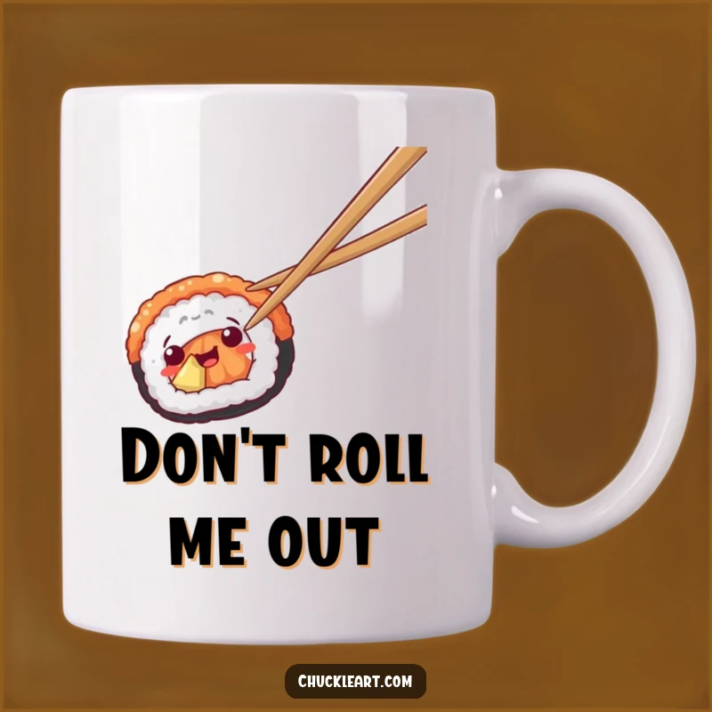 Funny Sushi Escape Mug: Chopstick Chase - Perfect Funny Gift for Foodies!