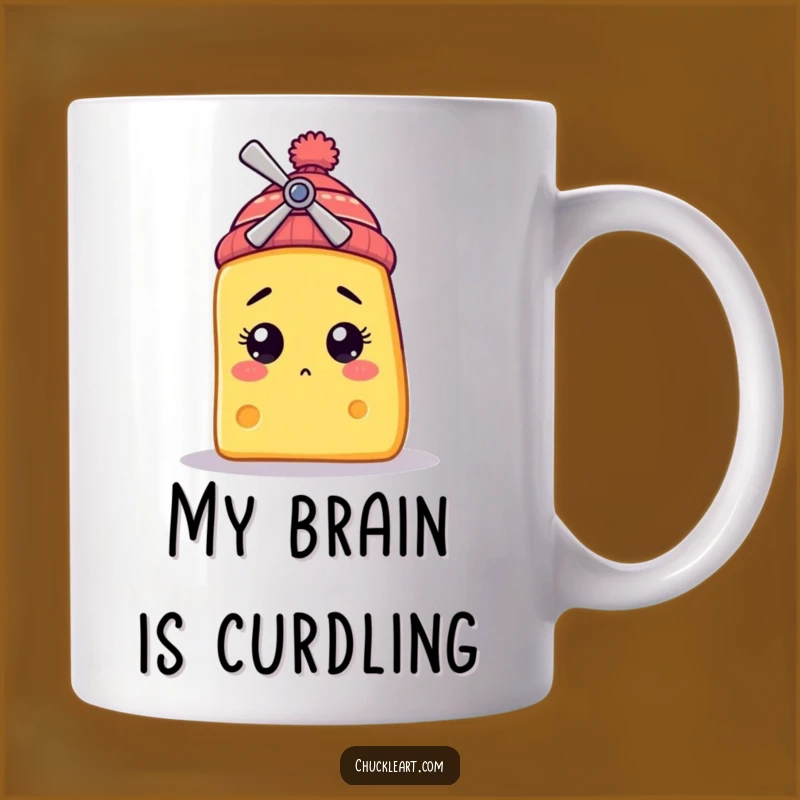 Funny Bewildered Cheese Mug: A Hilarious Propeller Beanie Design for Gift
