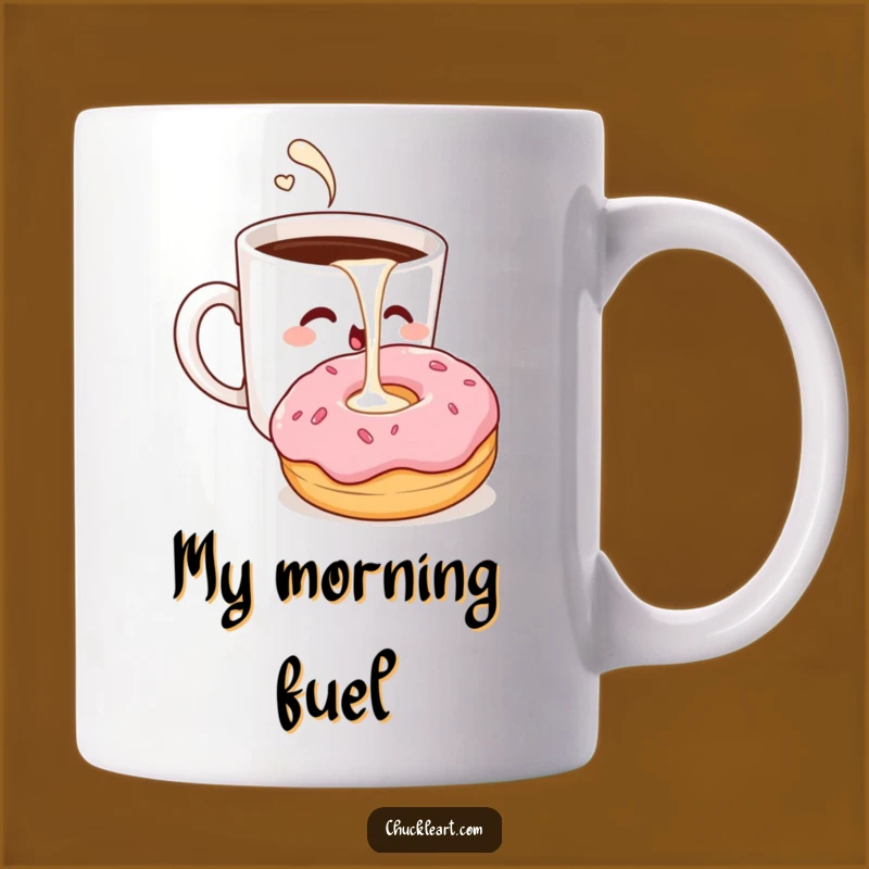 Funny Coffee & Donut Mug: Cheeky Morning Treat Humor Gift Mug!