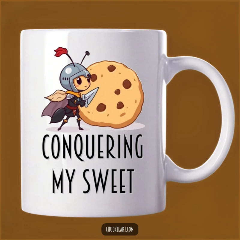Funny Knight Ant Cookie Mug - Hilarious Fantasy Gift for Brave Souls