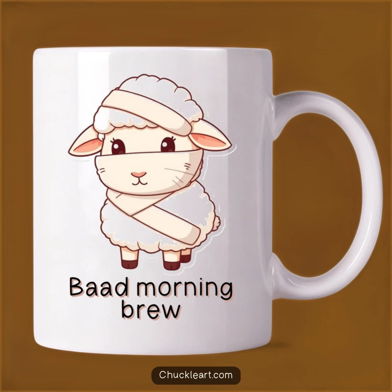 Funny Sheepish Sheep Mug: Injured Woolly Humor, Perfect Get Well Gift!