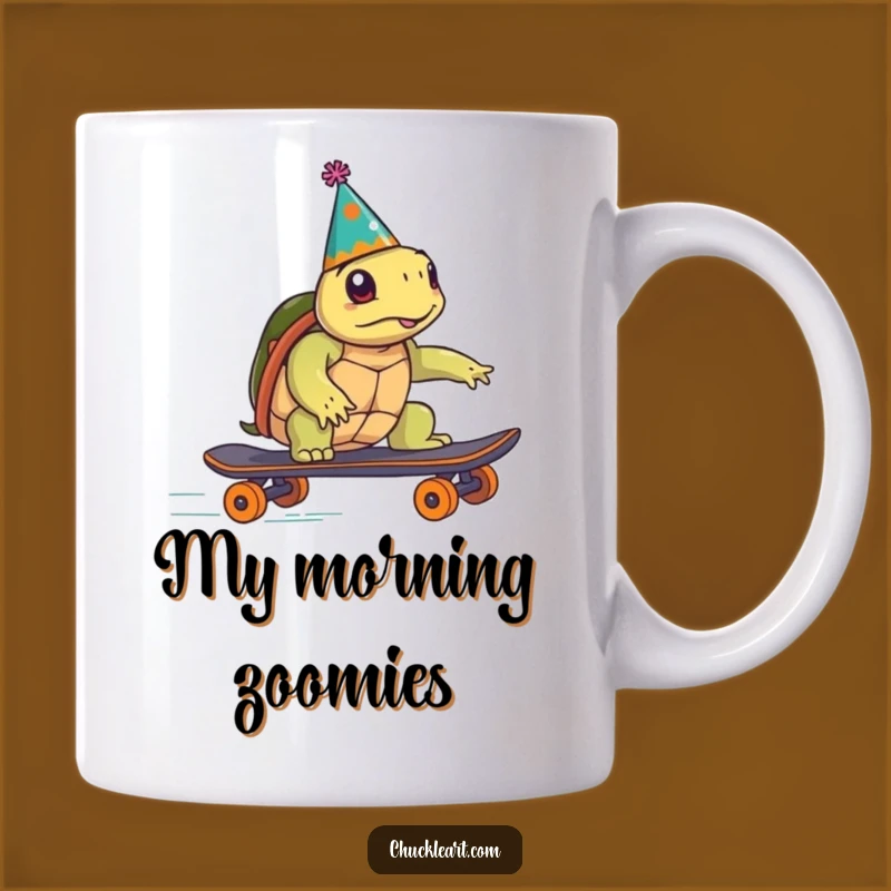 Funny Turtle Skateboard Gift Mug: Hilarious Party Animal Speeding Fail!