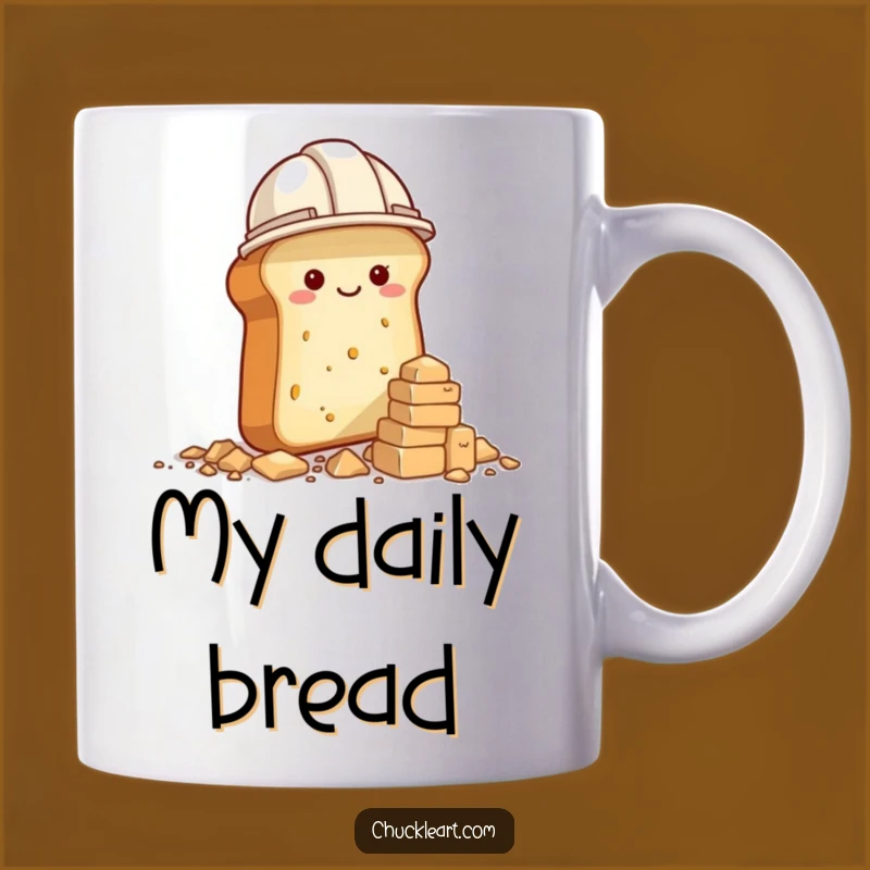 Funny Bread Builder Mug: Hilarious Baker Construction Humor Gift Mug!