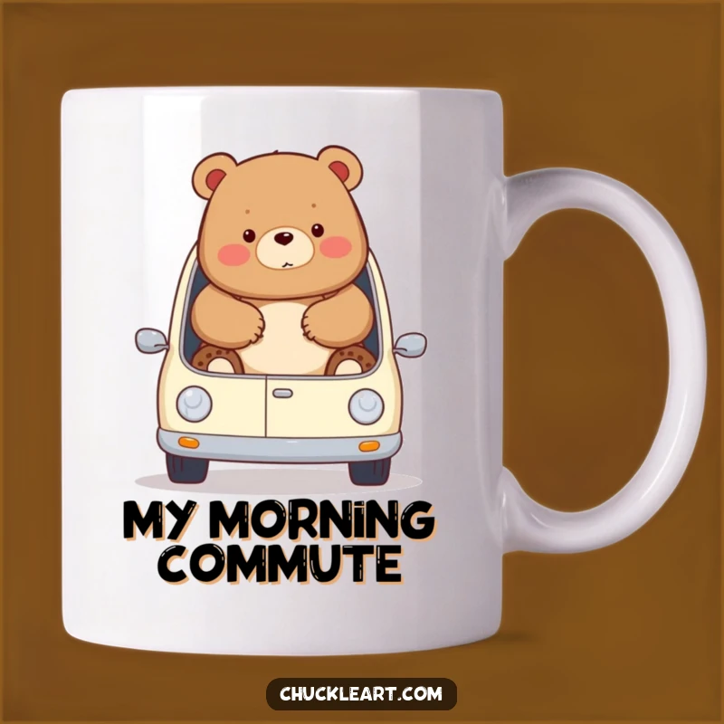 Funny Chubby Bear Car Mug: Hilarious Auto Humor Perfect Gift!