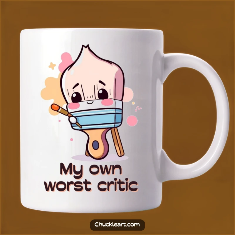 Funny Clumsy Paintbrush Mug: A Hilarious Art Gift for Artists and Creators