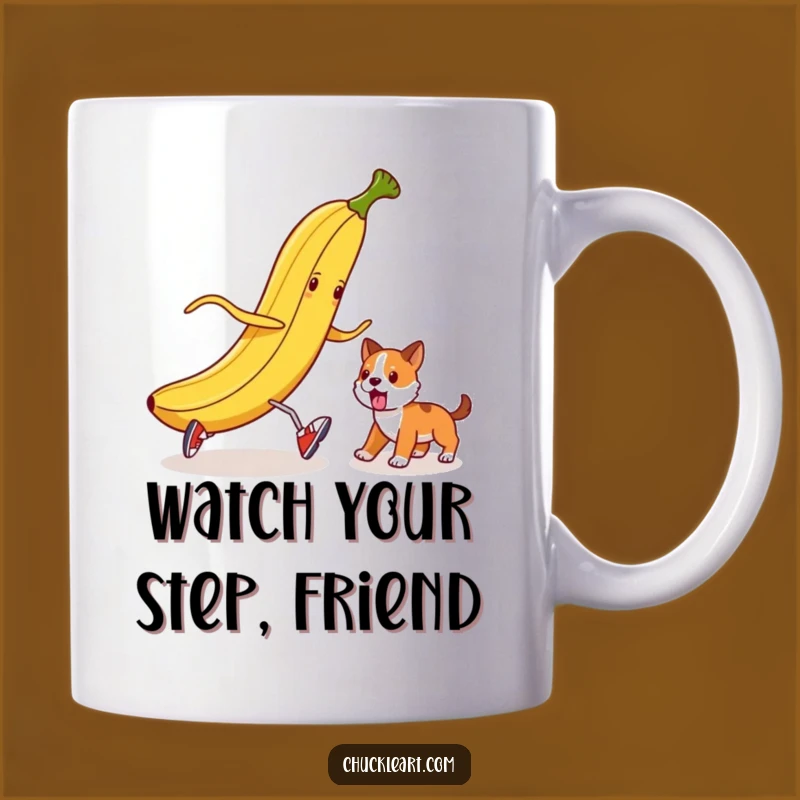 Funny Banana Peel Dog Trip Mug: Hilarious Prankster Pet Lover Gift Item