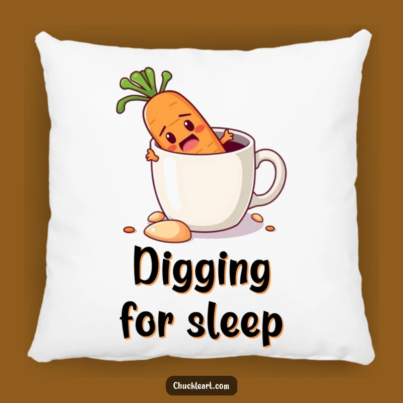 Funny Carrot Escape Pillow: Cozy Determination Decor