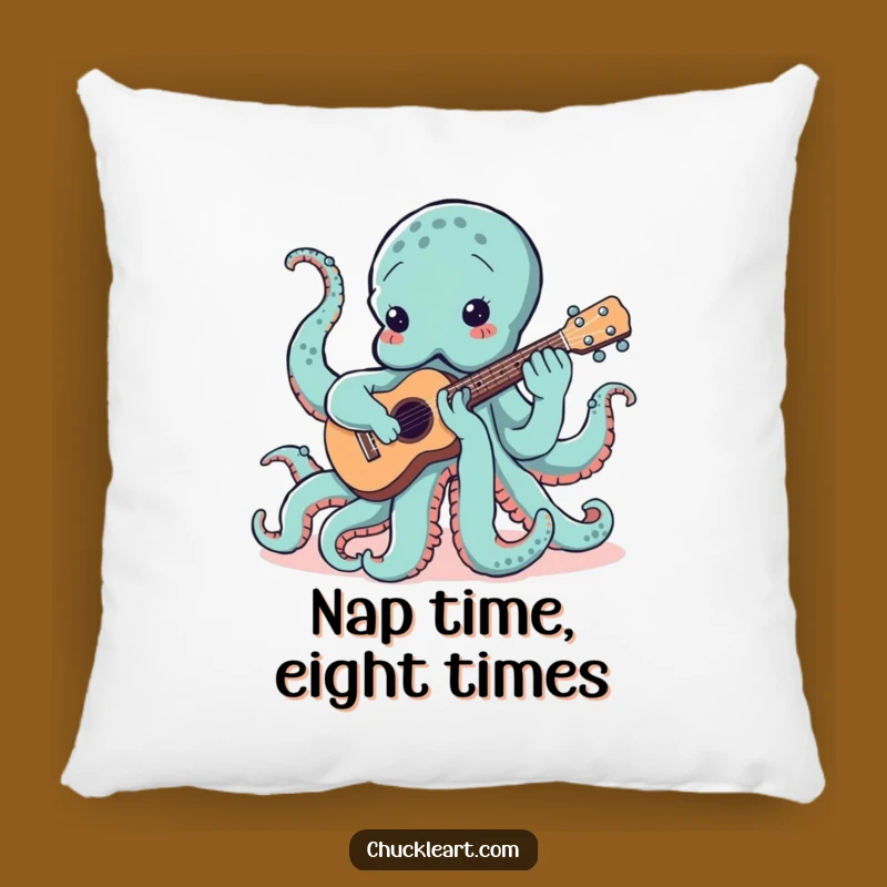 Funny Octopus Ukulele Pillow: Cozy Up with Harmonic Humor