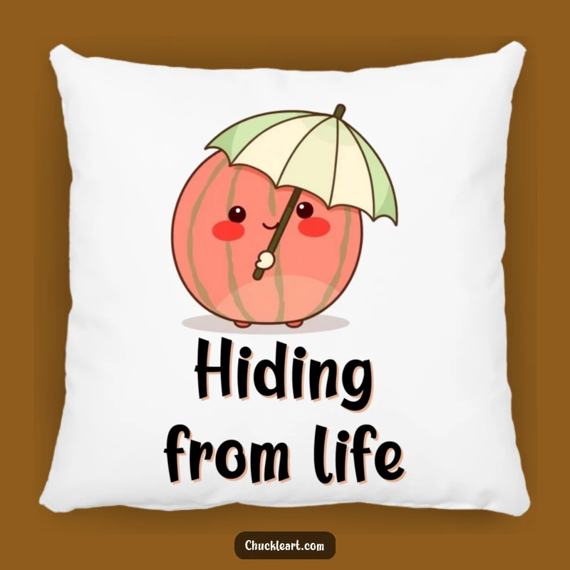 Funny Shy Watermelon Pillow: Cozy Comfort with Blushing Humor