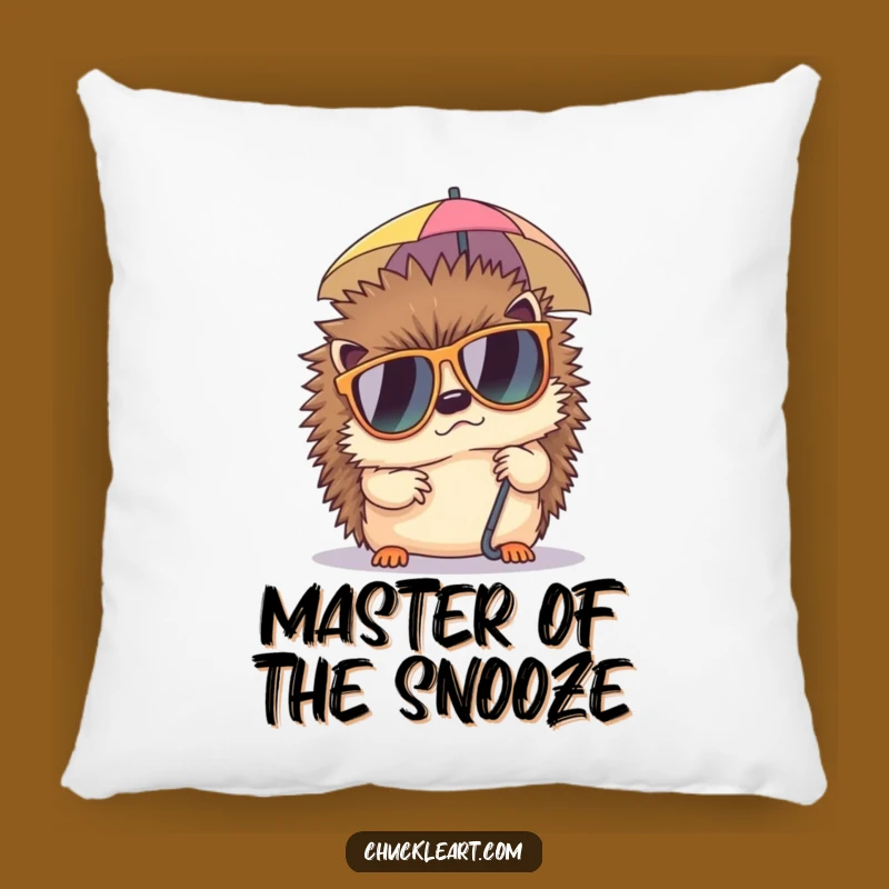 Funny Hedgehog Pillow: Grumpy Sunglasses Nap Comfort, Perfect Cozy Gift