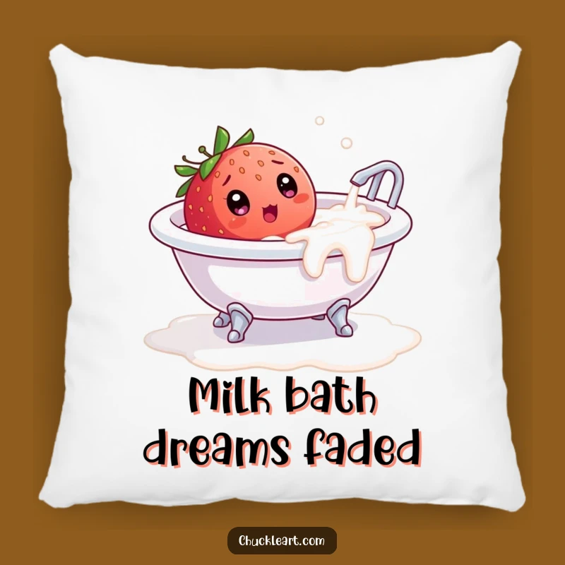 Funny Strawberry Surprise Pillow: Cozy Bath Mishap Cushion, Perfect Gag Gift!