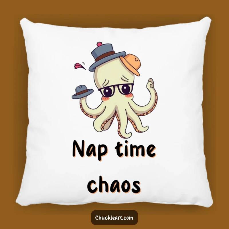 Funny Octopus Hat Pillow: Cozy Hilarious Multitasking Accent Pillow!