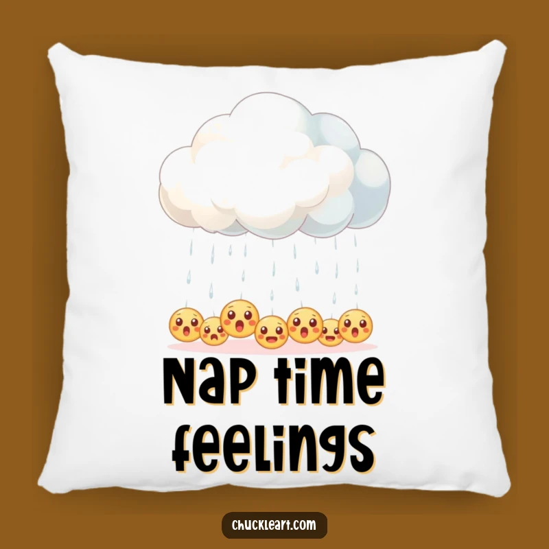 Funny Emoji Rain Cloud Pillow - Hilarious Digital Surprise Cozy Decor Gift
