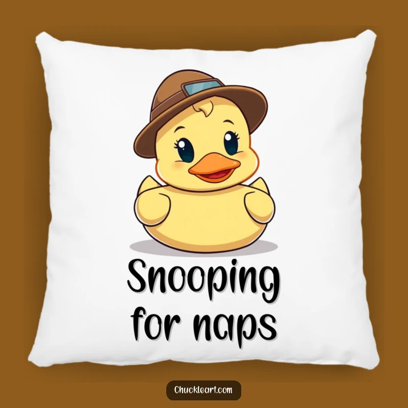Funny Detective Duck Pillow - Cozy and Hilarious Comfort for Mystery Lovers