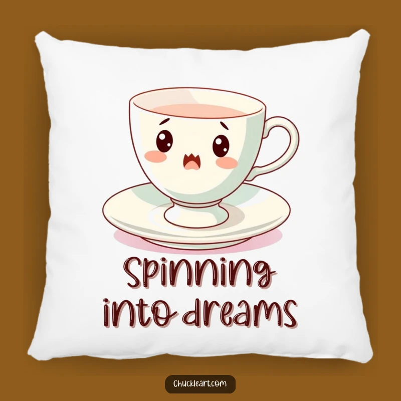 Funny Spinning Teacup Pillow: Cozy Comfort with a Whimsical Touch