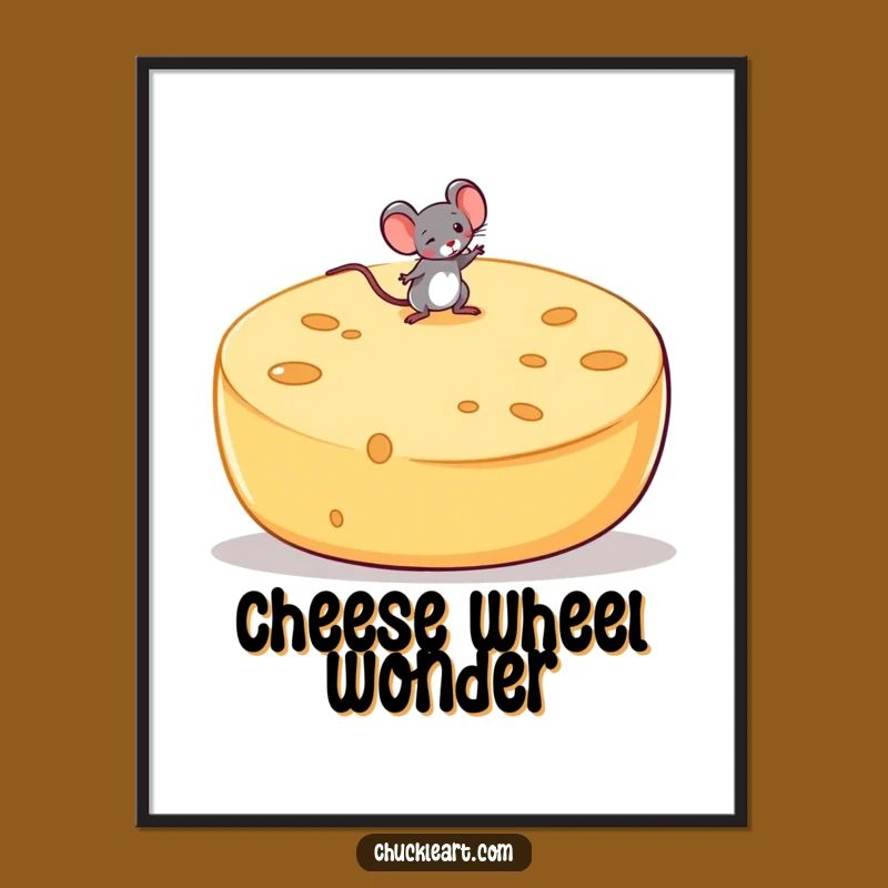 Funny Mouse Cheese Digital Art: Hilarious Wall Decor for Foodies