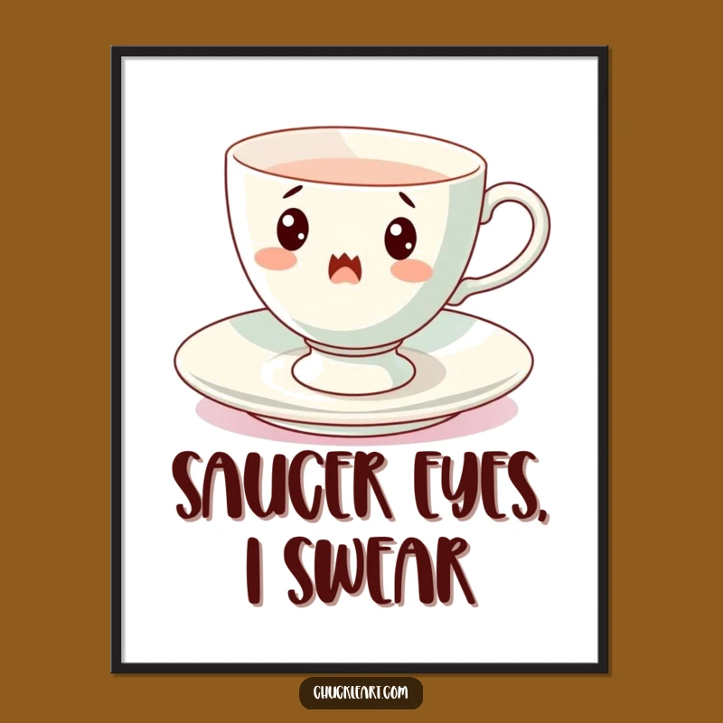 Funny Spinning Teacup Digital Art: Instant Whimsical Wall Decor