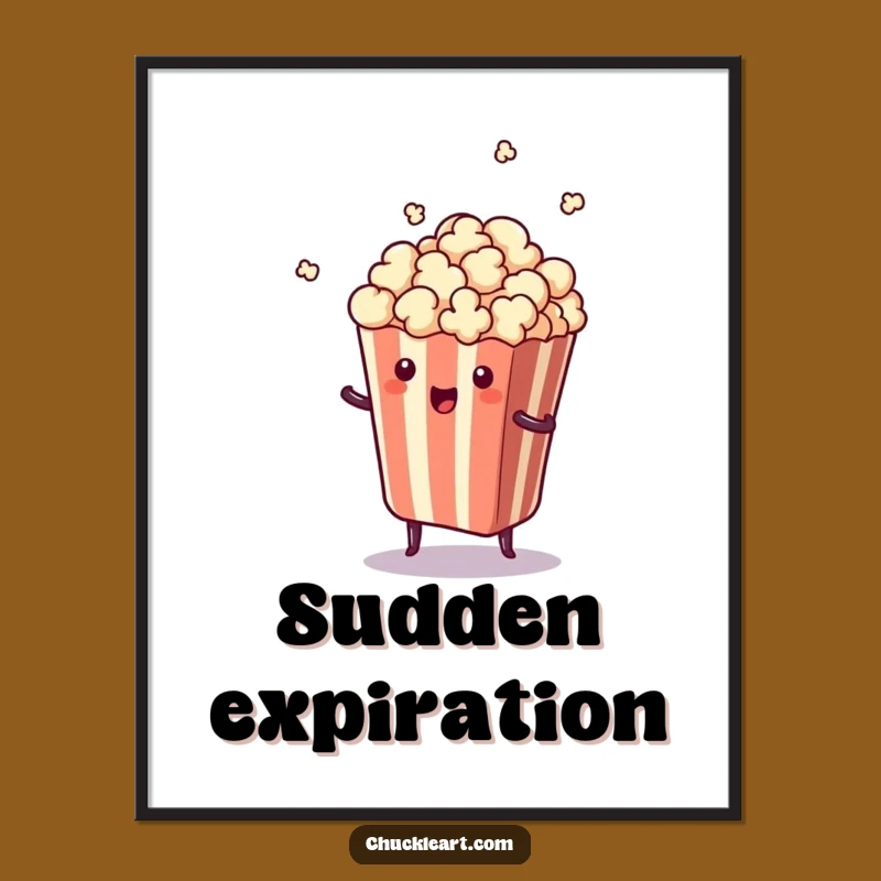 Funny Surprise Popcorn Digital Art - Hilarious Jumping Snack Printable